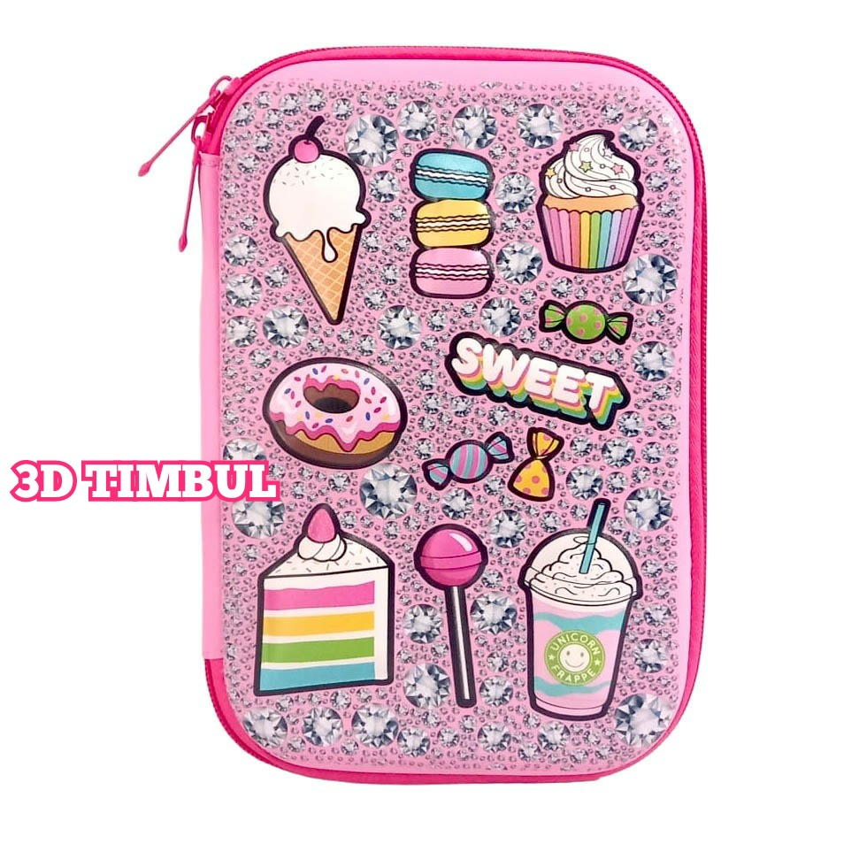 

Tempat Pensil 3D Timbul Karakter Motif Donut SWEET CAKE kotak pensil cake 3D kado ultah anak perempuan kado anak cewe