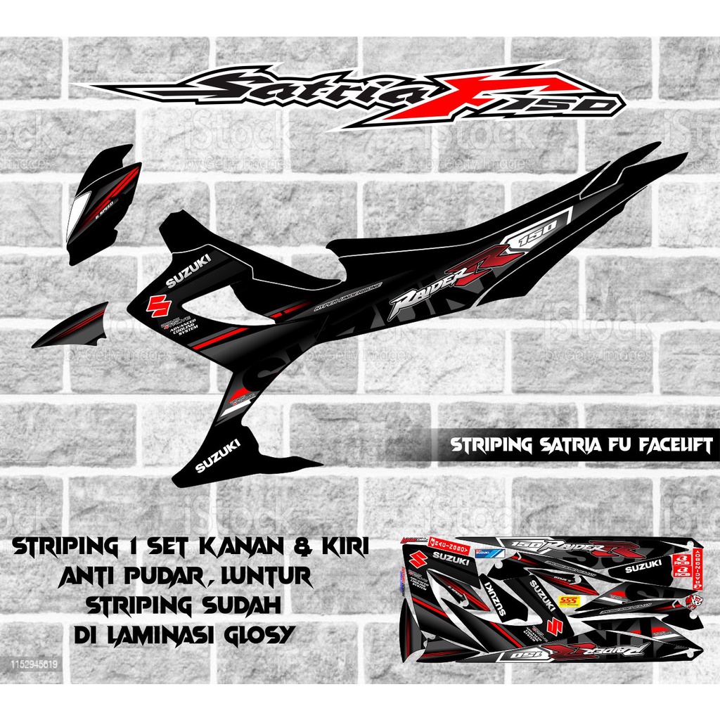 STRIPING MOTOR VARIASI SATRIA FU FACELIFT