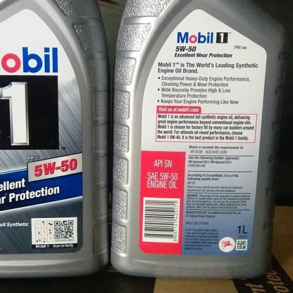 Oli mesin mobil 1 5w 50 full synthetic