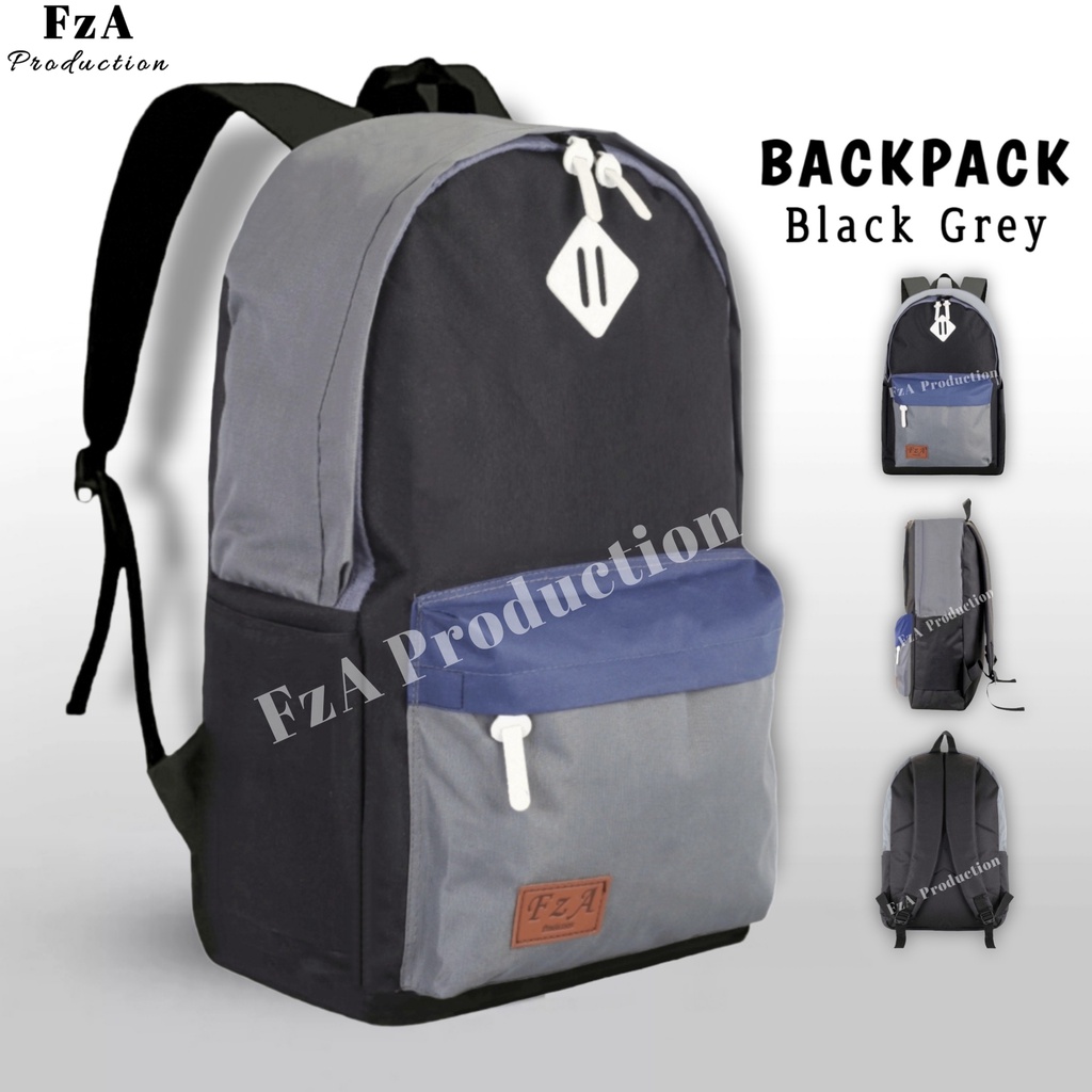 Tas Ransel Punggung Distro Casual Pria Wanita / Tas Ransel Laptop Original - FzA FREE Tas Slempang Trendy