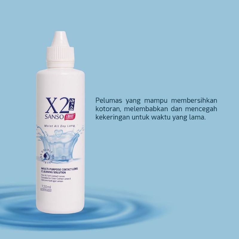 Cairan Softlens X2 SANSO + BIO FORMULA 120ml / Air Softlens X2 Sanso +Bio 120ml / X2 Sanso Plus Bio Mps 120ml