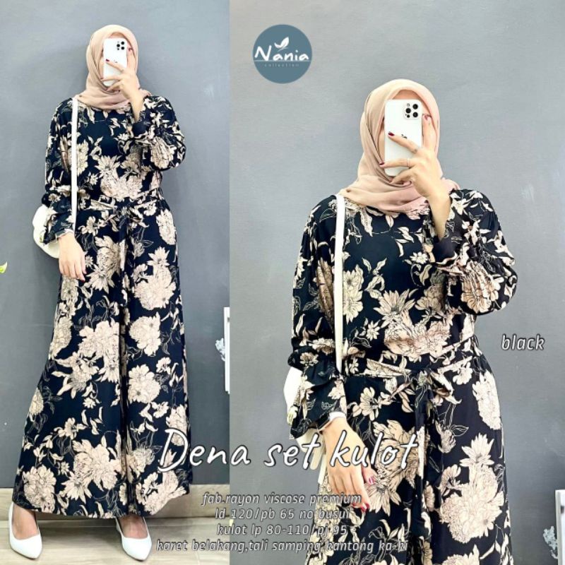 DENA SETELAN KULOT WANITA RAYON VISCOSE NANIA