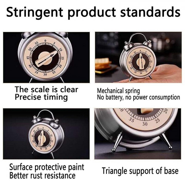 8 SSGP Stainless Steel Kitchen Timer Premium - Classic Vintage Model