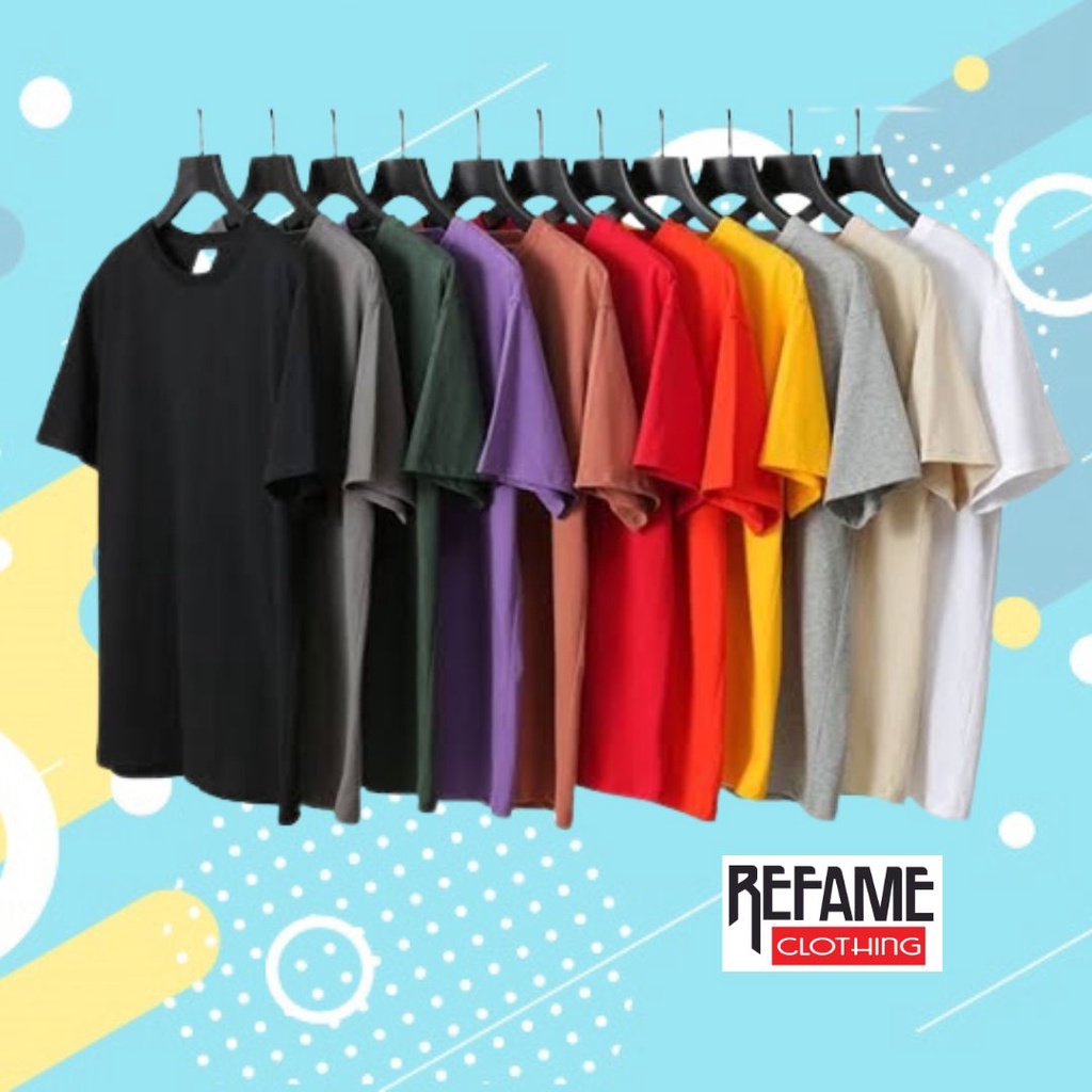 Kaos Polos Tangan Lengan Pendek Katun Cotton Combed 30s Combad Pria Wanita Laki Perempuan Unisex Ukuran S M L XL XXL Premium