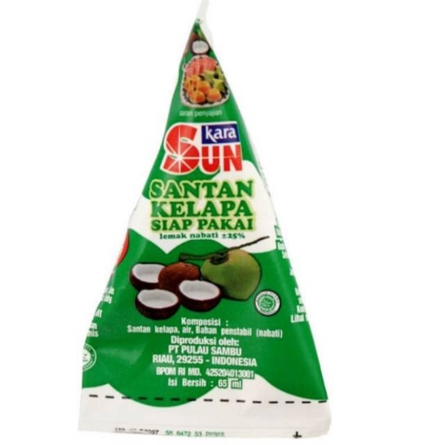 

Sun Kara 65ml santan kelapa siap pakai