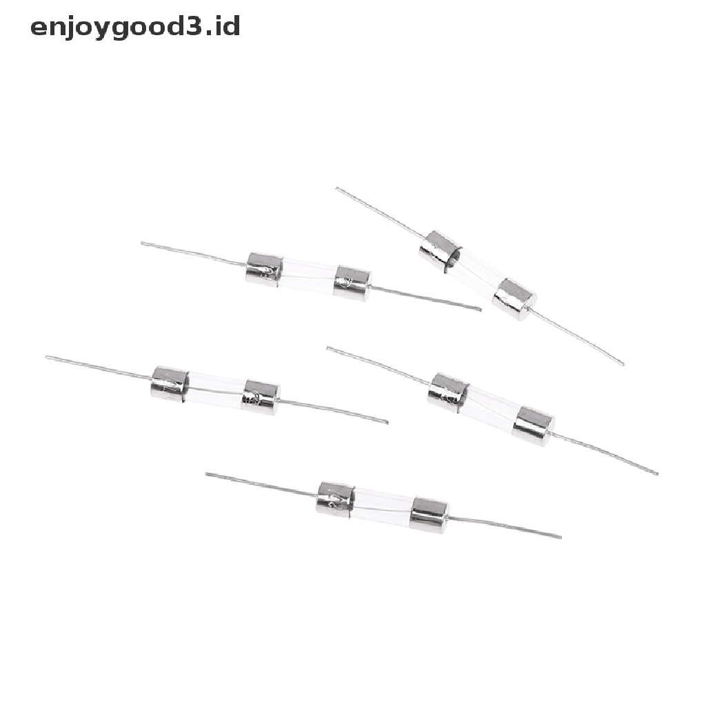 10 Pcs Sekering Kaca Axial 5 265v 20MM 250V Dengan Tabung Kawat Timah