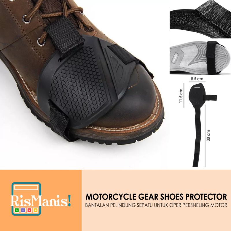 MOTORCYCLE GEAR SHOES PROTECTOR - 1 pcs Bantalan Karet Anti-Slip Pelindung Kaki Terjepit Persneling Motor Kopling Shift Pad Oper Gigi Sepeda Motor Manual Padding Gear
