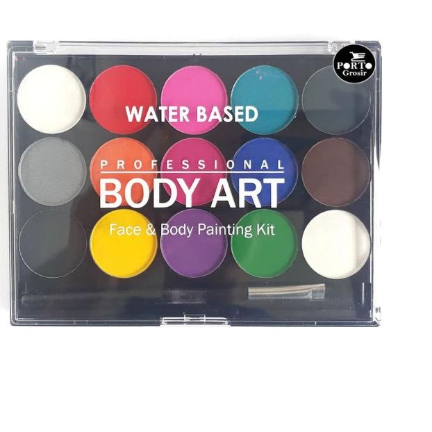 

Professional Body Art Face And Painting Kit 15 Color Set + 1 Brush