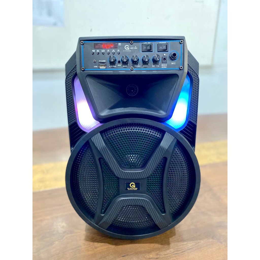 G-Power Speaker Portable Bluetooth GST 1201s Free 2 Microphone Wireless Garansi Resmi