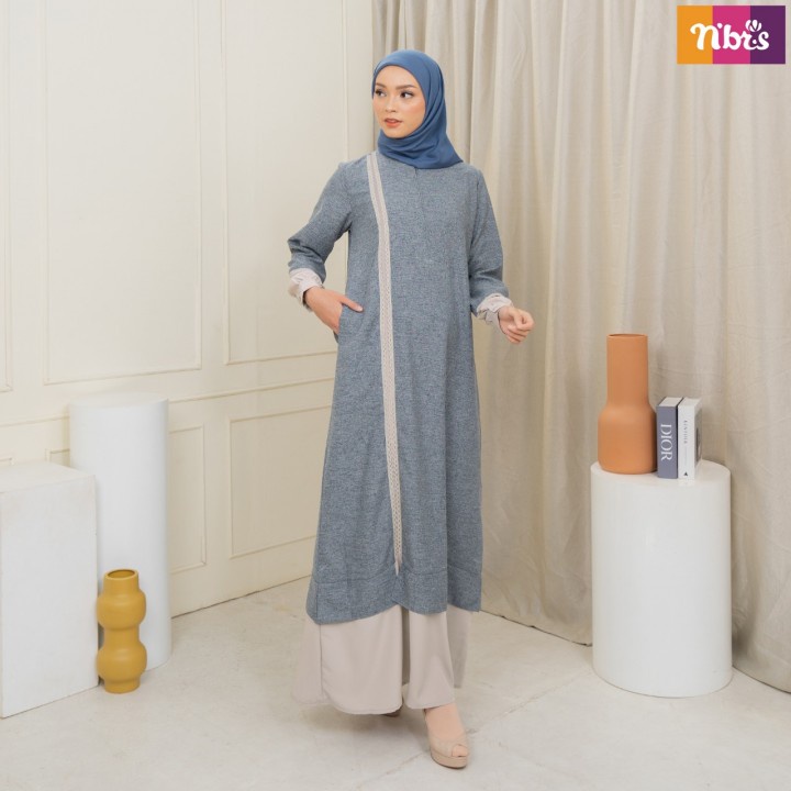 Gamis Nibras Terbaru NB B100 / Gamis Dress Maxy / Fashion Muslim Nibras