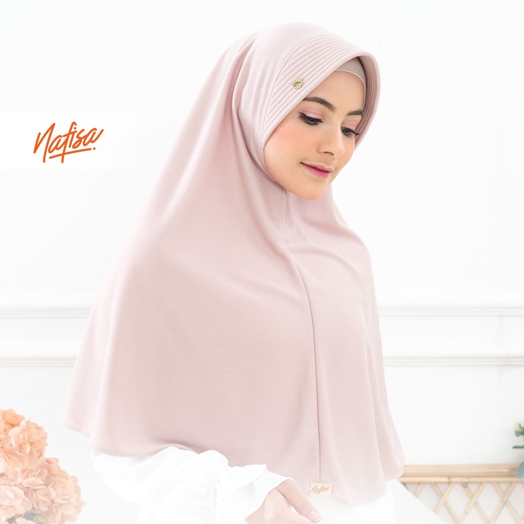 Jilbab Instan Bergo Nafisa ASHA PREMIUM | Hijab Instan Bergo Pad Kecil Antem Minang Polos Kerudung Instan Ukuran Kaos TC