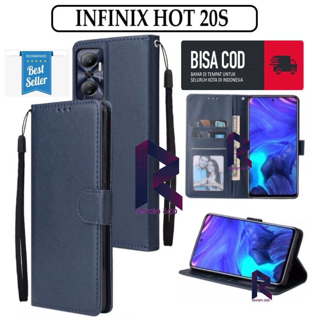 CASE INFINIX HOT 20S FLIP WALLET LEATHER KULIT PREMIUM SARUNG BUKA TUTUP KESING HP FLIP CASE INFINIX HOT 20S