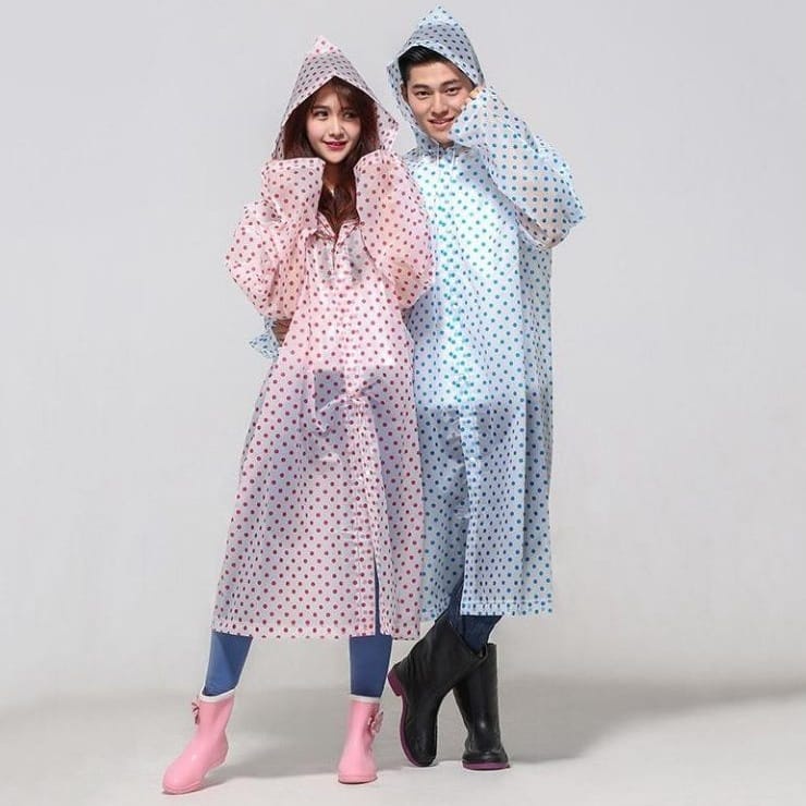 JAS HUJAN DEWASA MOTIF PONCO POLKADOT LIGHTWEIGHT | JAS HUJAN WANITA TERUSAN POLKADOT | JAS HUJAN TRAVEL TERUSAN WANITA / PRIA | JAS HUJAN PONCHO EVA MODEL WINPU PORTABEL TERUSAN DEWASA | JAS HUJAB IMPORT TERUSAN EVA RAINCOAT DEWASA POLKADOT