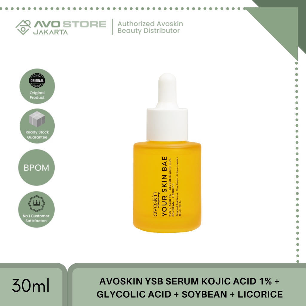 Avoskin Your Skin Bae Serum Kojic Acid 1% + GlycolicAcid + Soybean + Licorice