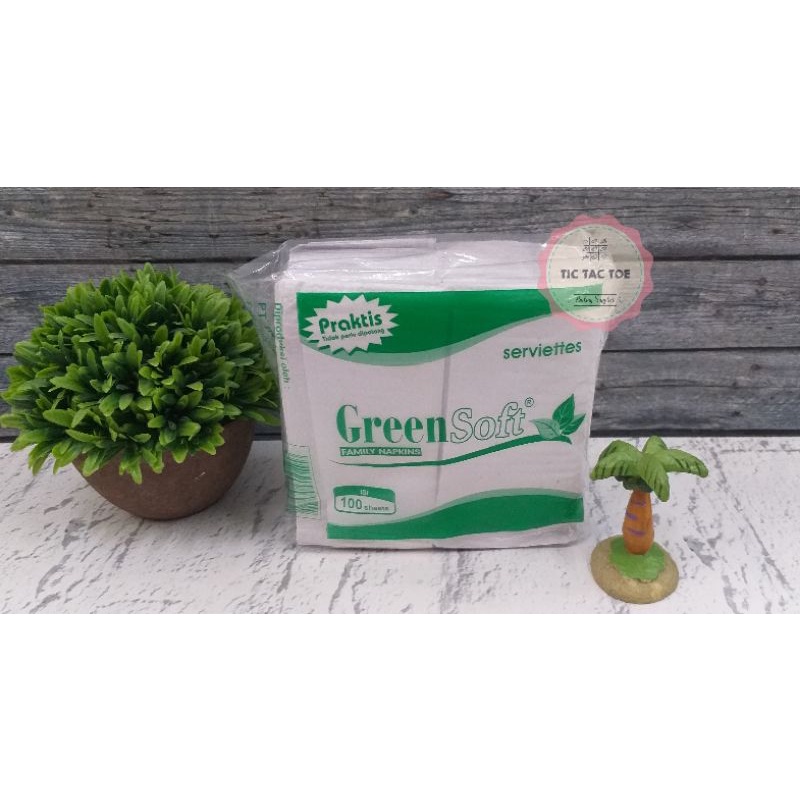 Green Napkin White 100s,Tisu Makan