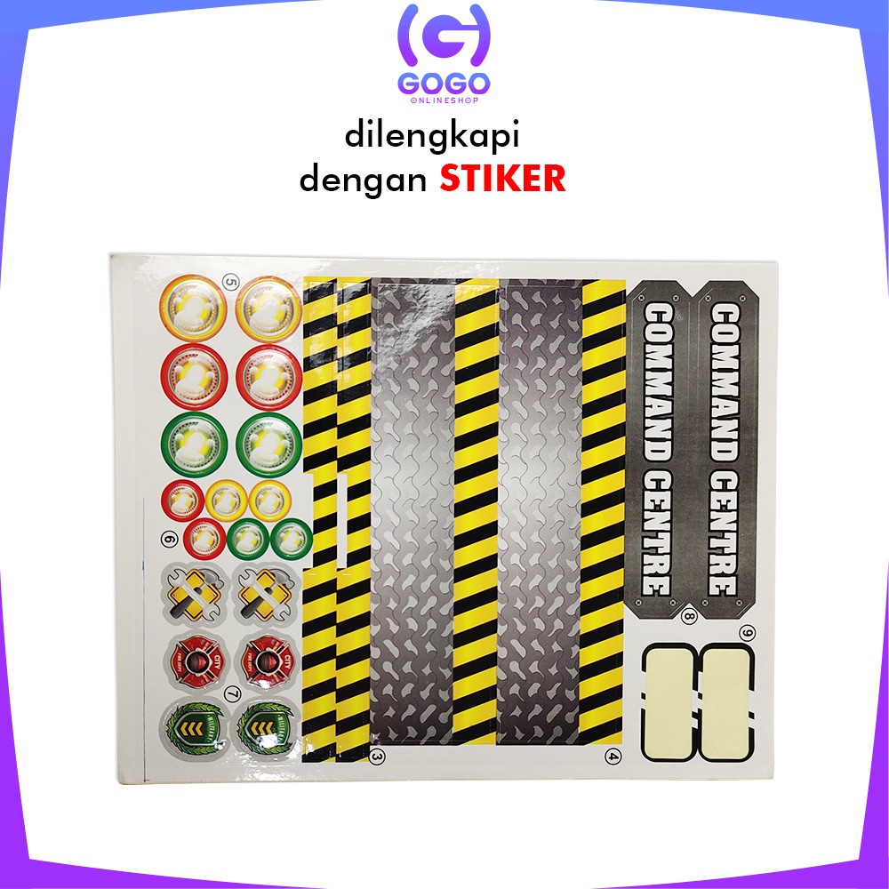 GOGO-M157 Mainan Anak DIY Set Mobil Mobilan Konstruksi Mobil Pemadam Kebakaran / Mobil Tentara