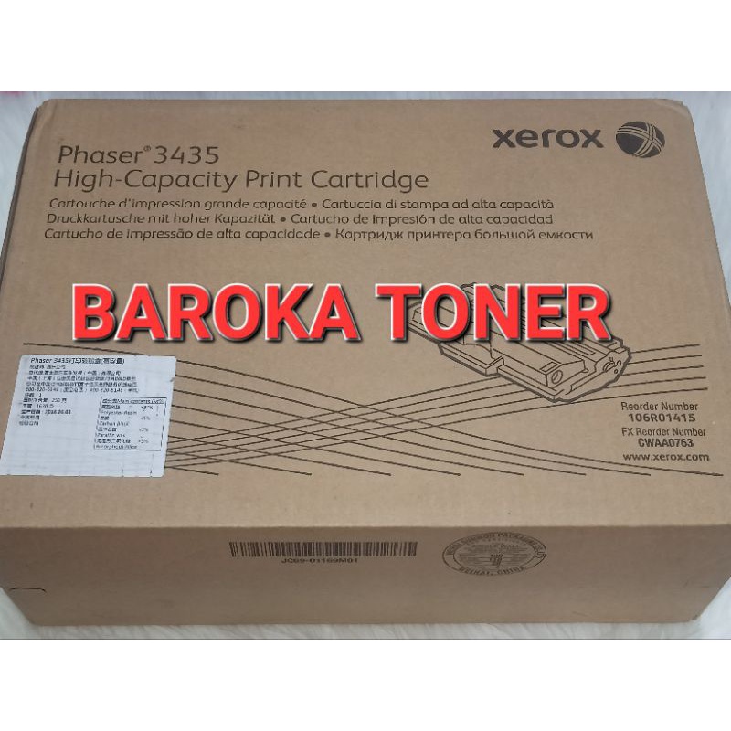 Toner Fuji Xerox 3435 Cartridge Black