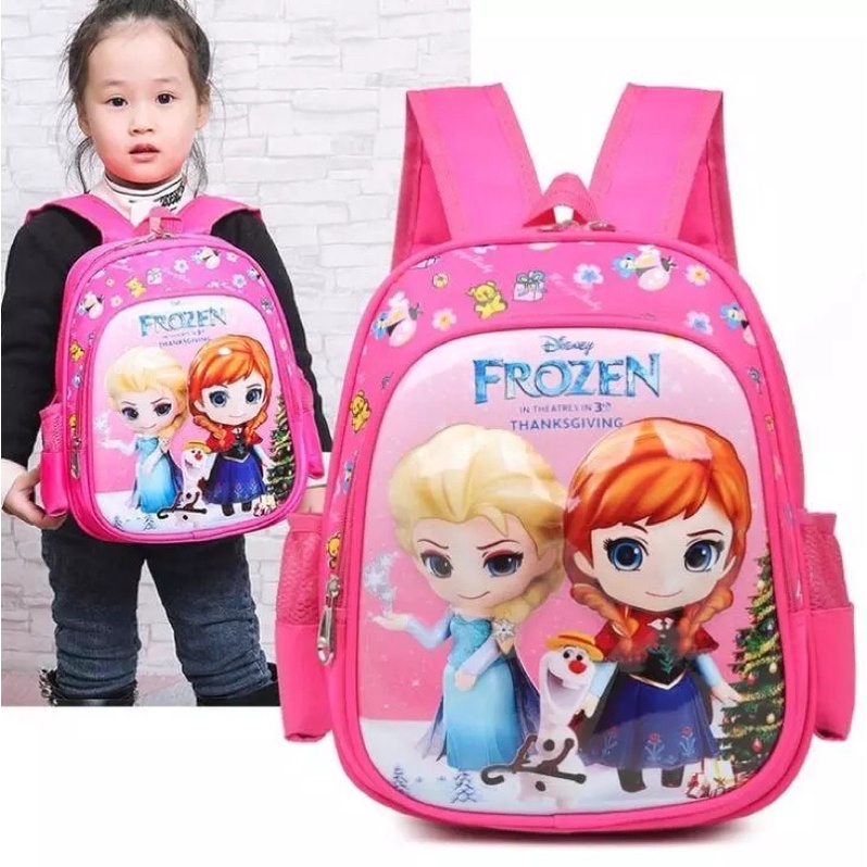 Tas Ransel Anak Sekolah Perempuan Paud Tk Sd Tas Ransel karakter Printing Karakter Unicorn Dan Frozen Mochillastore Terbaru Terpuler Termurah
