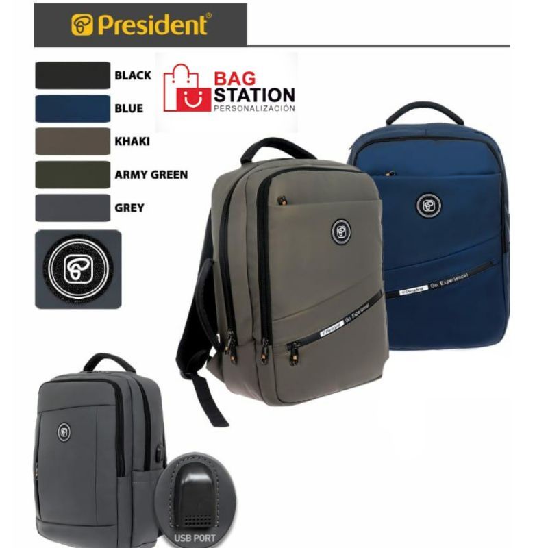 TAS RANSEL LAPTOP BACKPACK PRESIDENT USB ORIGINAL TAS SEKOLAH TAS KULIAH TAS KERJA TAS RANSEL PRESIDENT ORIGINAL