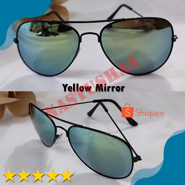 kacamata hitam fashion aviator pria wanita colorful mirror sunglasses unisex kaca mata gaya terlaris