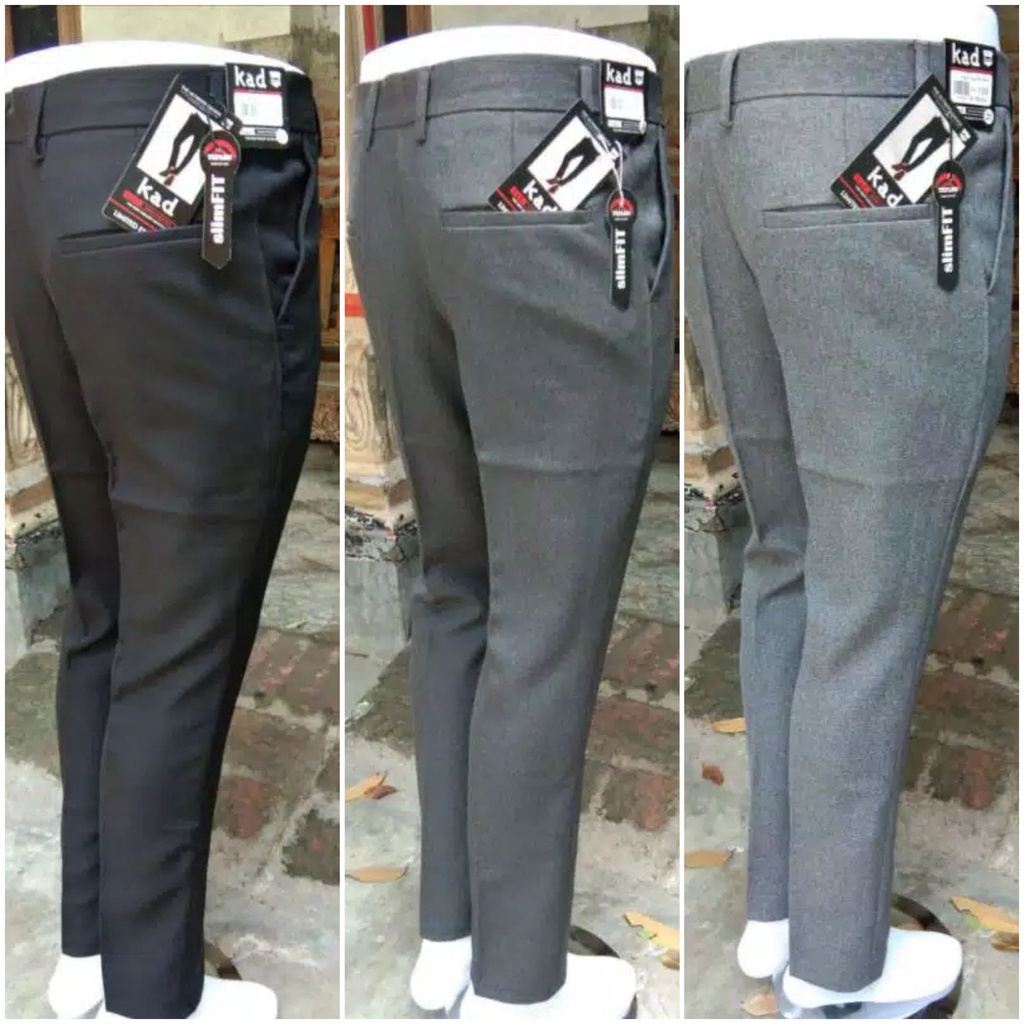 CELANA KANTOR FORMAL PRIA SLIMFIT BAHAN DASAR KAIN WOLL KUALITAS