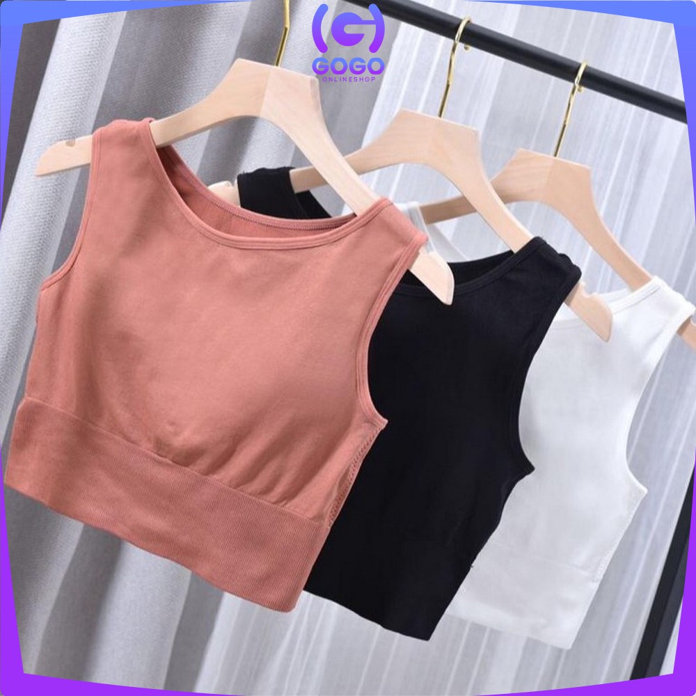 GOGO-P98 Atasan Wanita Crop Top Pakaian Dalam Wanita Bra / Tanktop Bra With Cup / Pakaian Wanita Atasan / Singlet Wanita