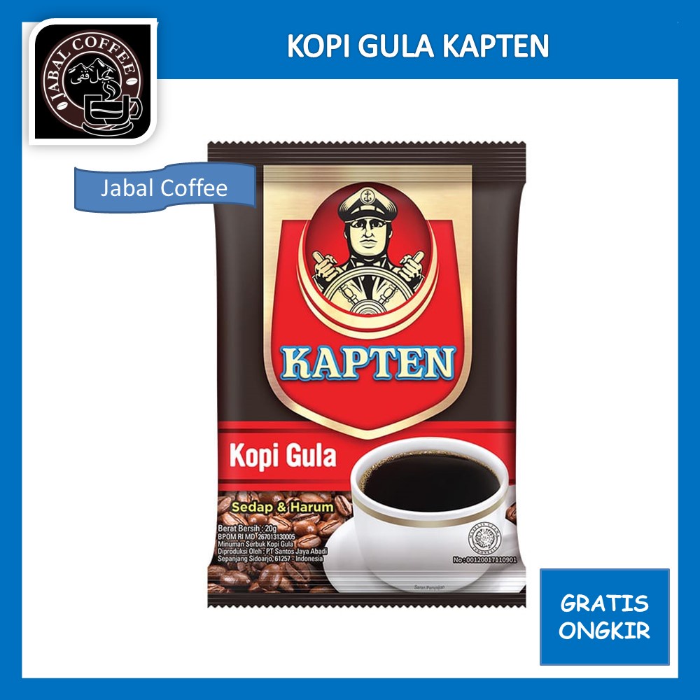 

Kopi Kapten Gula 1 Renteng ( Isi 10 x 20 gr )