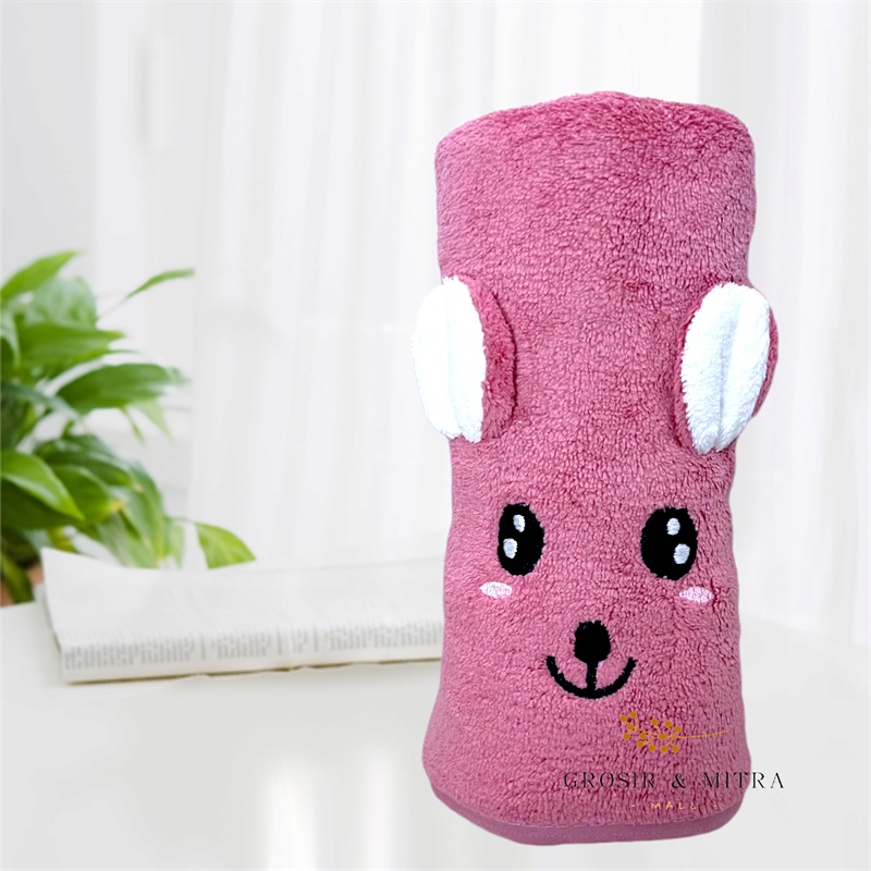 Handuk Mandi 70x140cm / 35x75cm Handuk Bayi Souvenir Handuk Anak Handuk Mandi Dewasa Bulu Lembut Berkualitas Motif Telinga