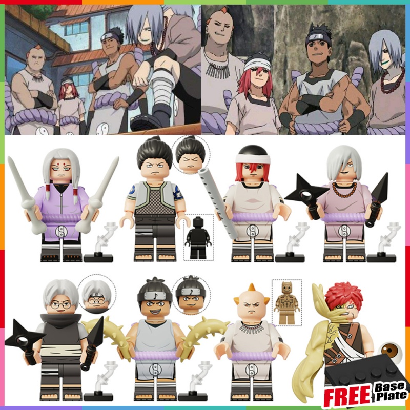 Mainan Action Figure Naruto Minifigures Five Otonin Jirobo Kidomaru Tayuya Sakon Ukon Kimimaro KDL813