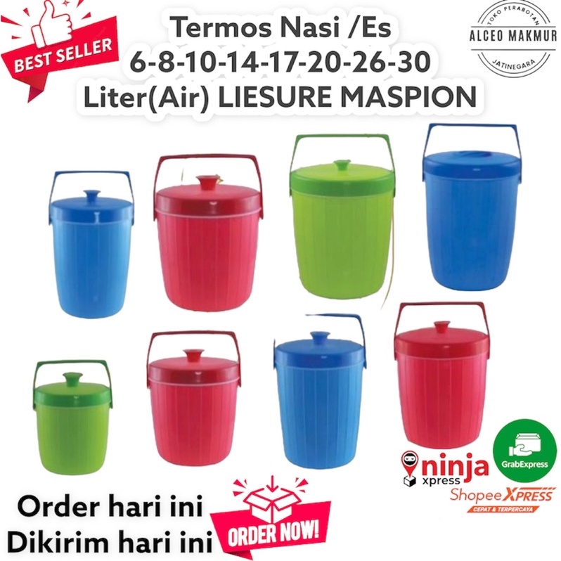 TERMOS NASI / TERMOS ES 6 - 8 - 10 - 14 - 17 - 20 - 26 - 30 LITER MASPION / THERMOS