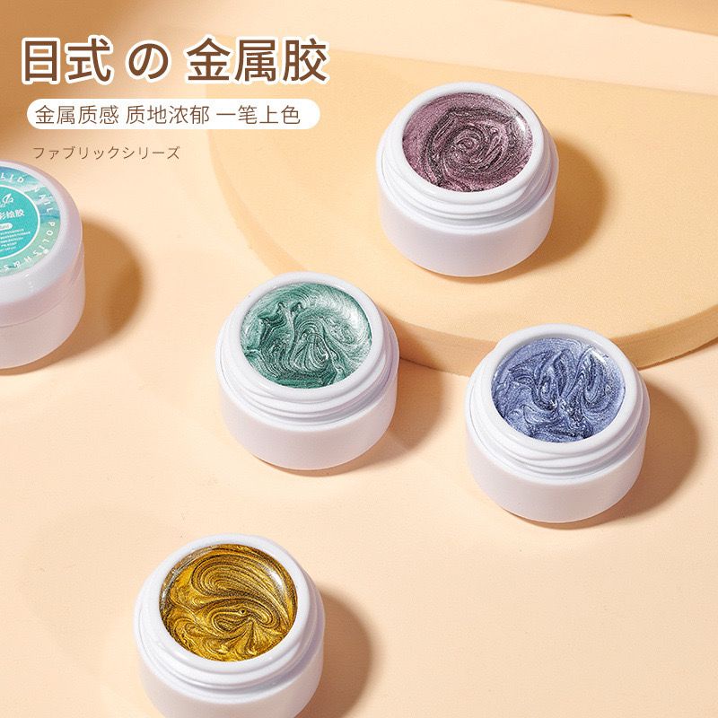 NEW Metal Gel Liner Japanese Nailart Gaya Jepang / Metal Gel Painting Gel Liner