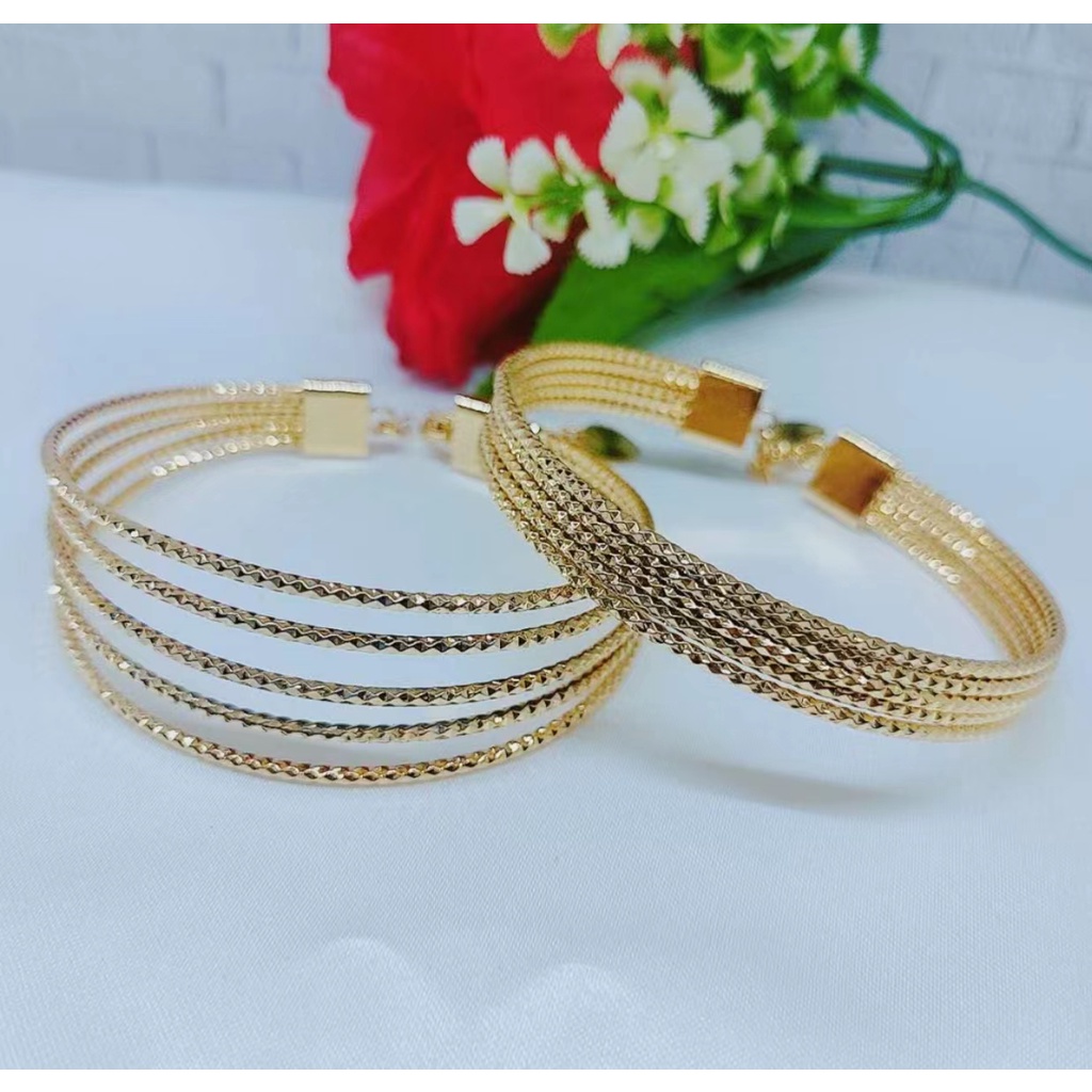 Gelang Xuping Lapis Emas 24K Perhiasan Wanita D15/16/17/18