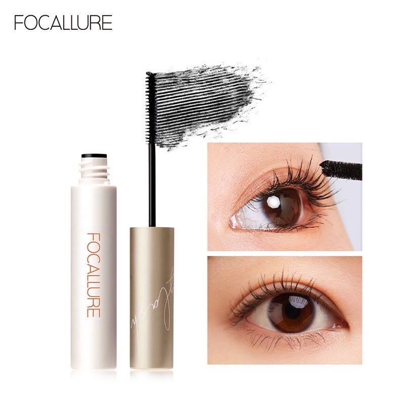 FOCALLURE 2in1 Waterproof Mascara Eyeliner Fiber Eyalash / Longlash Waterproof Mascara