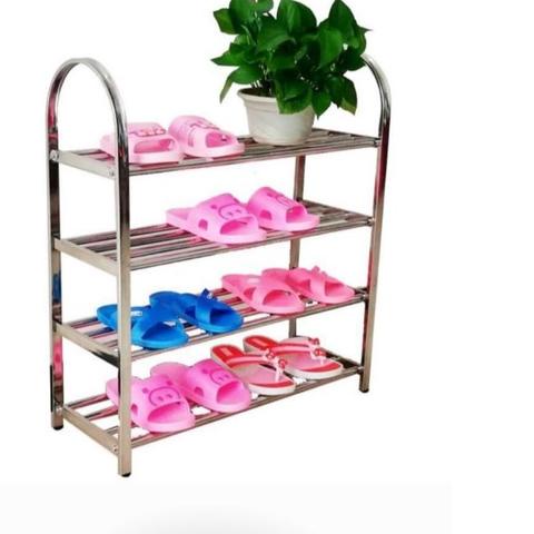 Rak sepatu stainless steel susun 4
