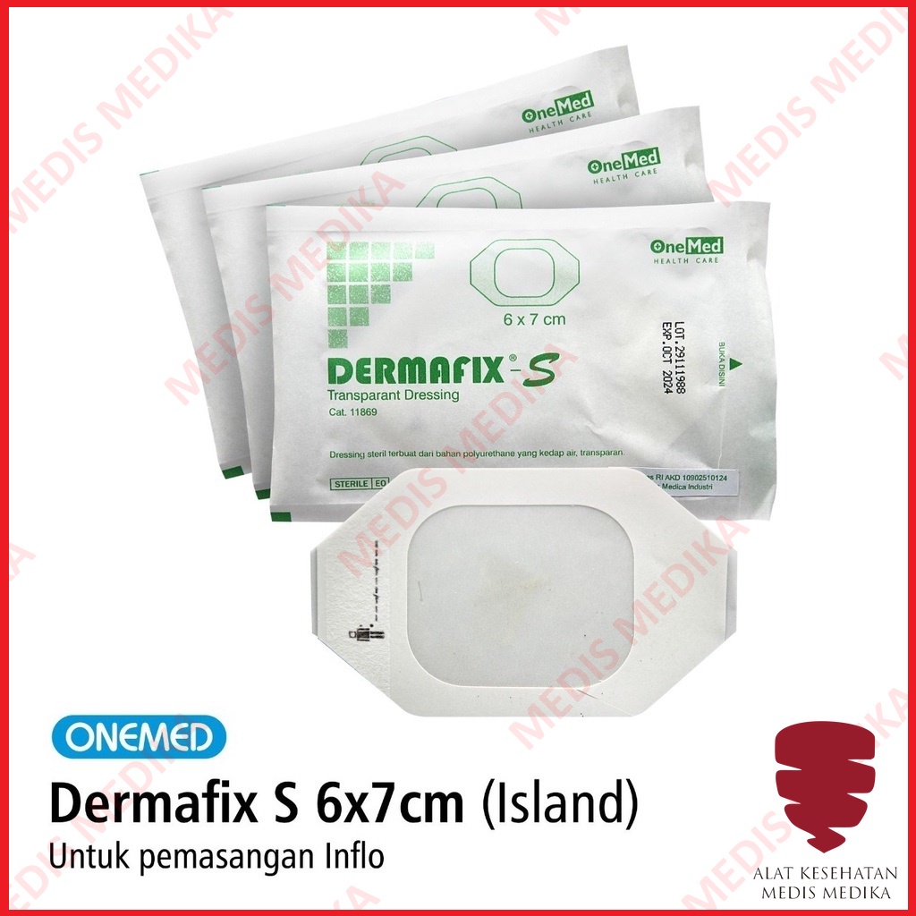 Dermafix S 6 X 7 CM Onemed p3k Plester Anti Air Infus Dewasa P3K Plaster 6X7 6X7CM