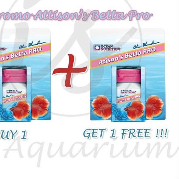 PROMO BUY 1 GET 1 OCEAN NUTRITI Atison's Betta Pro 15gr Makanan Cupang