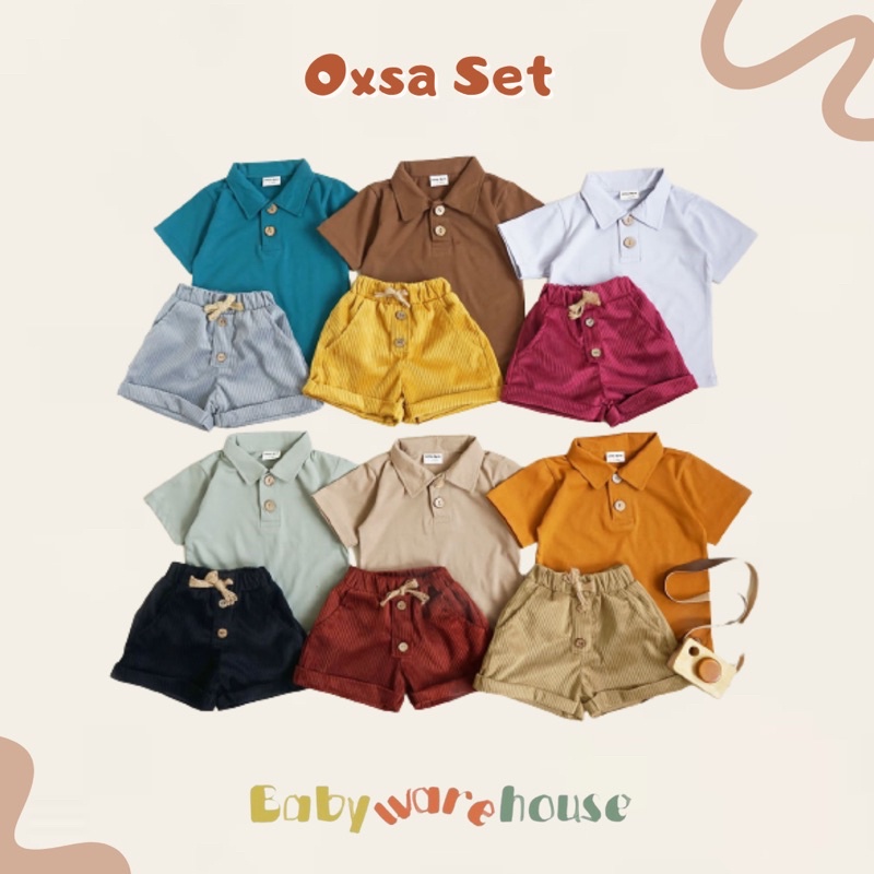 Oxsa set | Setelan anak Unisex |Babywarehousee