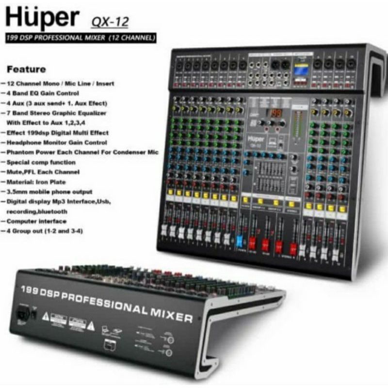 Mixer huper QX12 original mixer huper 12 channel qx-12