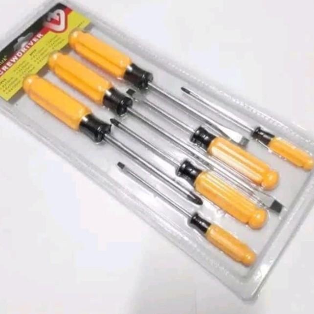 obeng set 7 pcs kepala magnet fatick screwdriver set obeng magnet