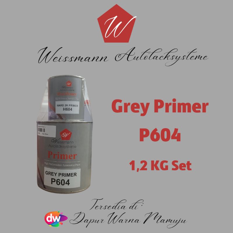 [Sulsel-Sulbar] Weissmann Autolacksysteme Grey Primer P604 (Primer Plat Weissmann) 1,2 KG Set