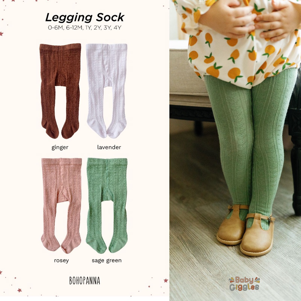 Bohopanna - Legging Sock / Legging Tutup Kaki Bayi dan Anak