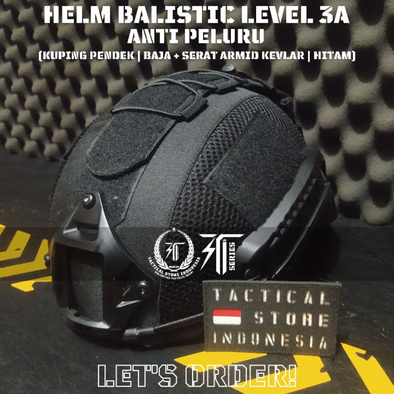 PROMO DISCOUNT Helm Balistik Tactical Anti Peluru Balistic Level 3A (Stock Terbatas) - Kuping Pendek