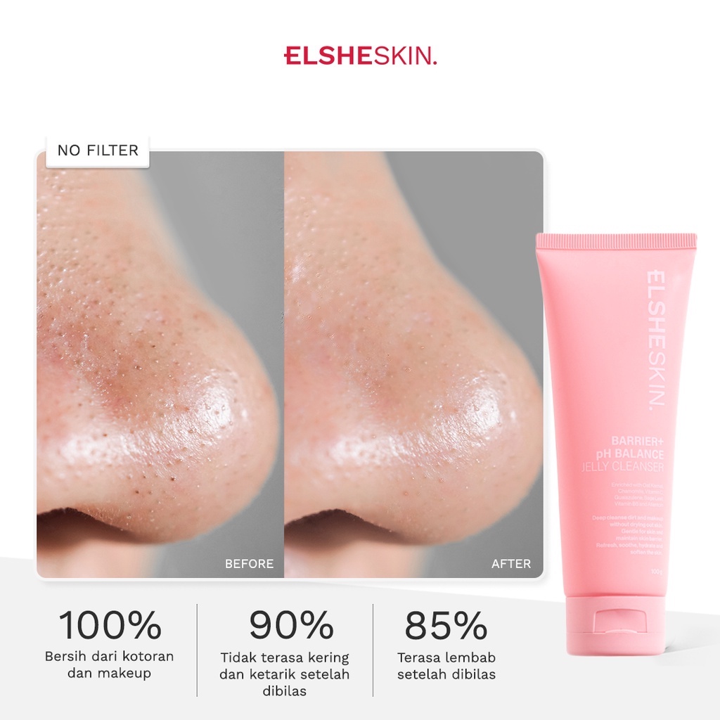 ★ BB ★ ElsheSkin Barrier + pH Balance Jelly Cleanser - Moisturizing and Gentle Facial Wash | Sabun Cuci Muka Semua Jenis Kulit