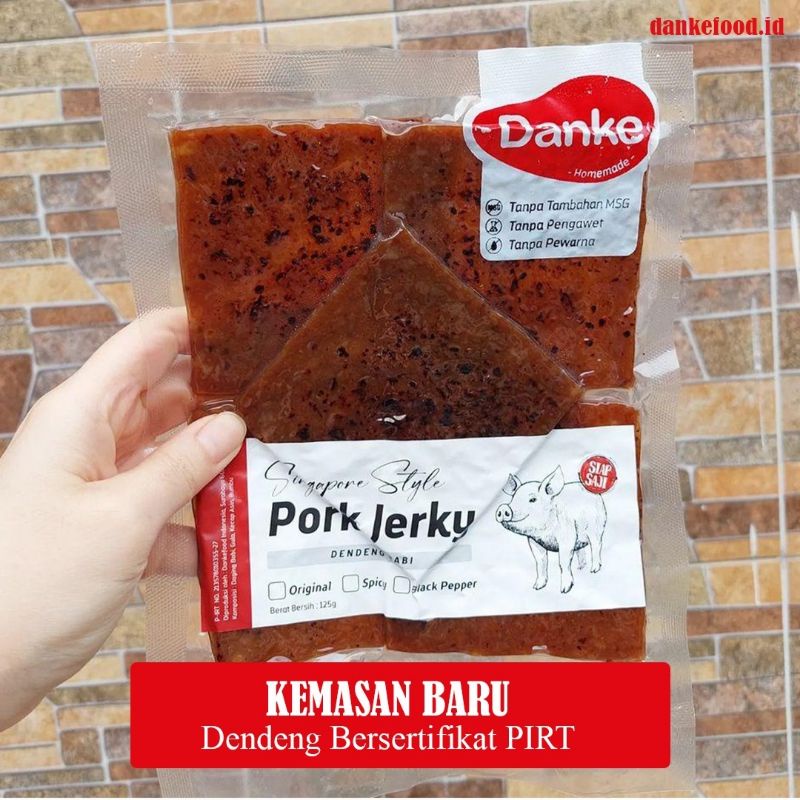 

Dendeng Babi DANKE Ala Singapura / Bakkwa / Pork Jerky Tanpa Pengawet MSG Premium