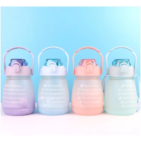 Botol Minum 1300ML Korea VIRAL Botol Gemoy Free Sticker dan Tali