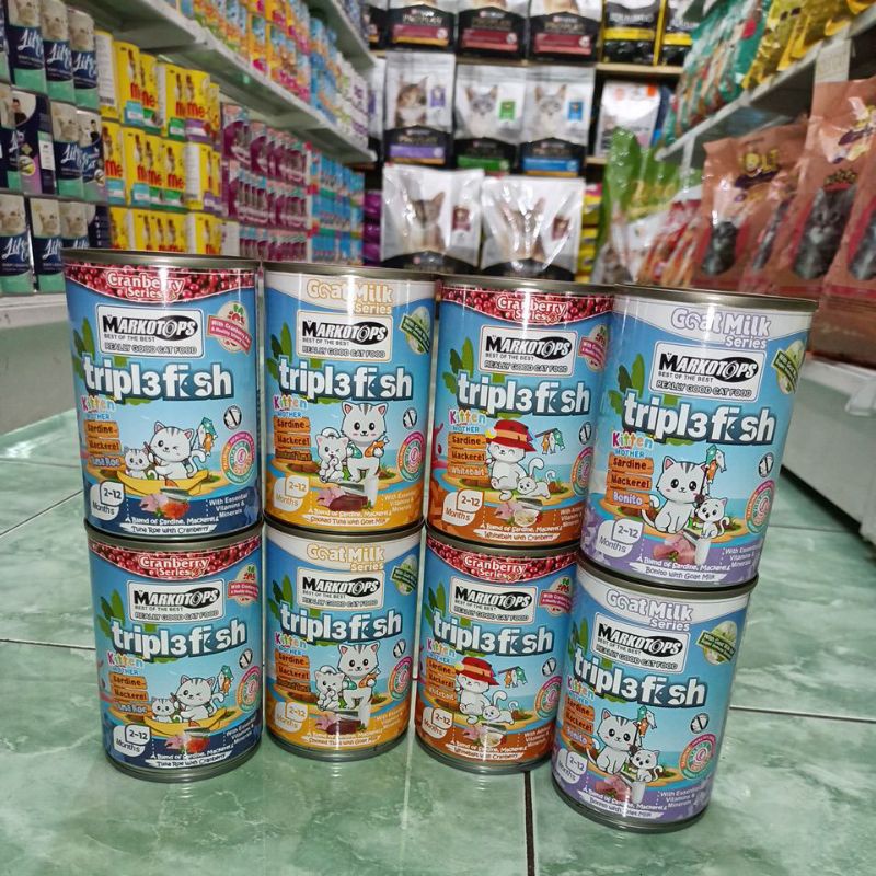 New Markotops kaleng triple fish Kitten all varian 400g / Wetfood / markotops kaleng