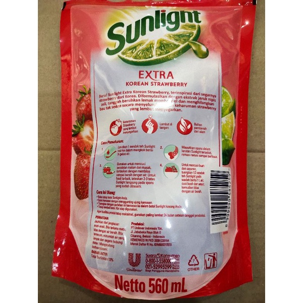 Sunlight Extra Korean Strawberry 560 ml