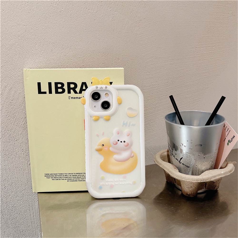 Casing Silikon Realme C33 C31 C30 C35 C21Y C25Y C11 C25 C17 C15 C12 C3 C2 7i 5 5i 6i Motif Bebek Kuning Dan Kelinci Dx