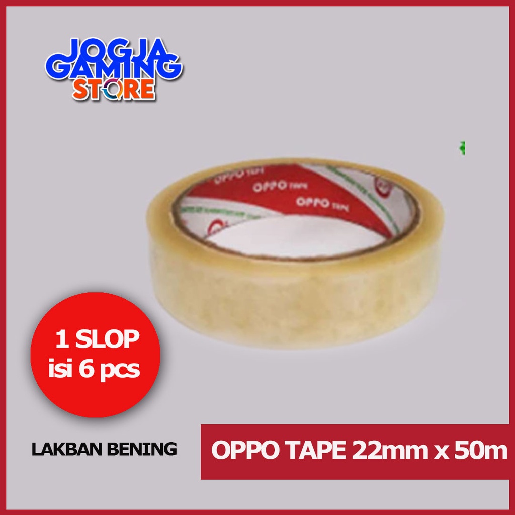 

LAKBAN BENING ISOLASI OPPO TAPE 2250 - 22mm x 50m - 1 Slop isi 6 pcs