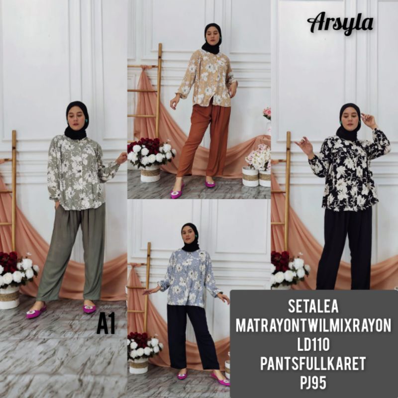 SET NAYLA BY ARSYLA//SETELAN ARSYLA KOMBINASI//SETELAN ANDIN RAYON TWILL